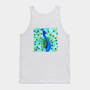 Aqua Peacock Tank Top